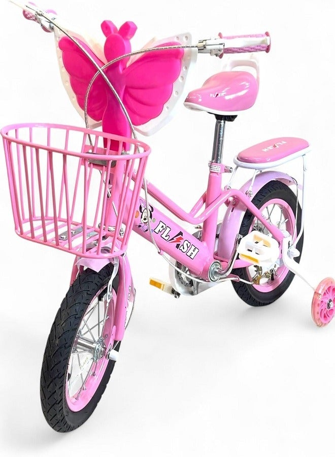 فلاش دراجة اطفال بناتي صوت و ضوء LED من فلاش لون بينك مقاس 12 من 3 سنوات ل5 سنه - الوكيل الرسمية في مصر المنتج GTG TOYS - Image 2
