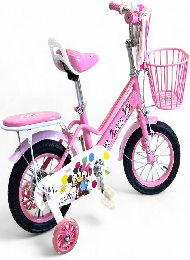 فلاش دراجة اطفال بناتي صوت و ضوء LED من فلاش لون بينك مقاس 12 من 3 سنوات ل5 سنه - الوكيل الرسمية في مصر المنتج GTG TOYS - Image 3