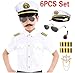 TOGROP Kids Yacht Captain Sailor Costume for Boys Shirt Hat Accessories 6 Pcs Set Party Cosplay 78Years White - Image 4