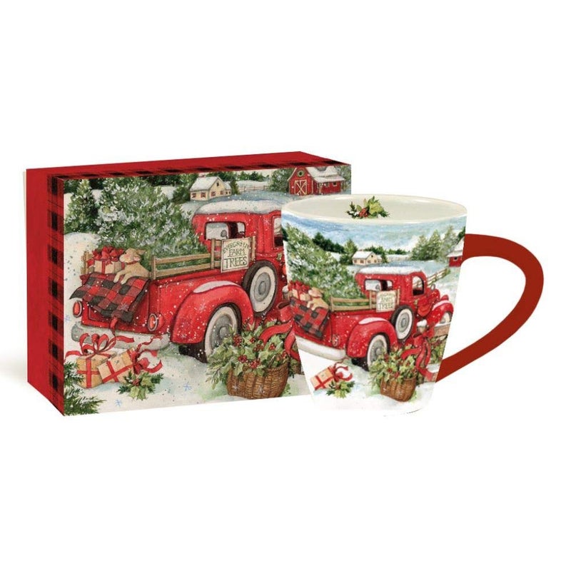 Lang Snowy Truck Café Mug , 17 oz, Multi - Image 2