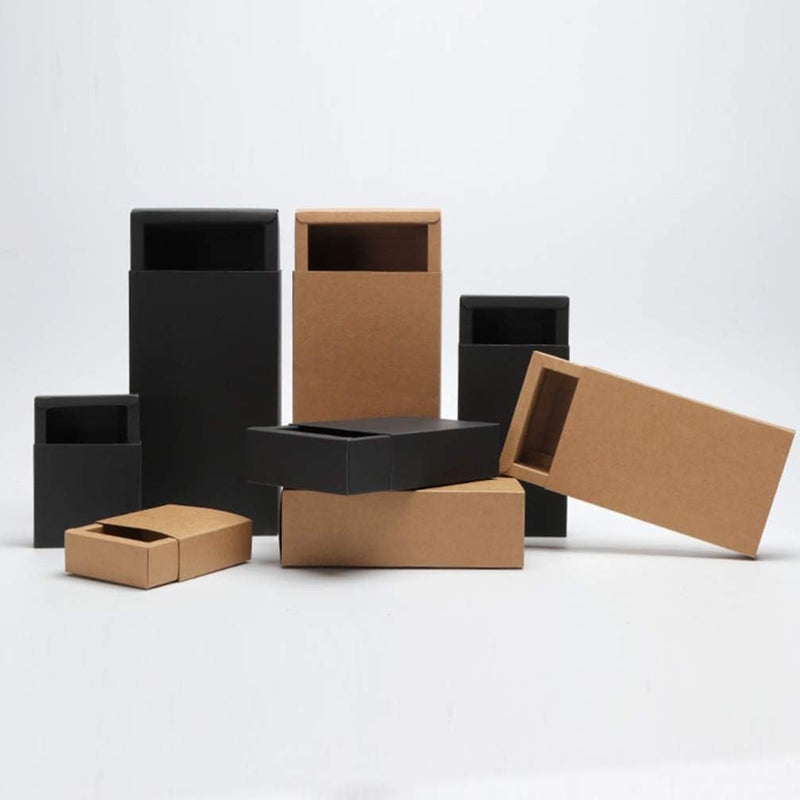 كلاراكو علب ورق كرافت من كلاركو، 20 قطعة، علب صابون مصنوعة يدويًا، علب هدايا مجوهرات، علب حلوى هدايا صغيرة، علب هدايا حفلات، ورق أسود XL - Image 4