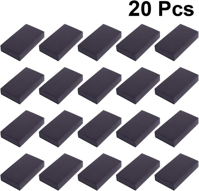 كلاراكو علب ورق كرافت من كلاركو، 20 قطعة، علب صابون مصنوعة يدويًا، علب هدايا مجوهرات، علب حلوى هدايا صغيرة، علب هدايا حفلات، ورق أسود XL - Image 2