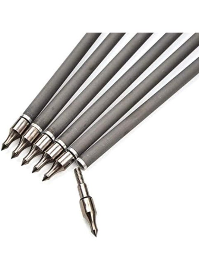 SHARROW 6/12 PCS Carbon Arrow 34 Inch Archery Arrow Spine 500 Turkey Feather Practice and Hunting Arrows with Removable Tips for Compound Bow and Recurve Bow - Image 1