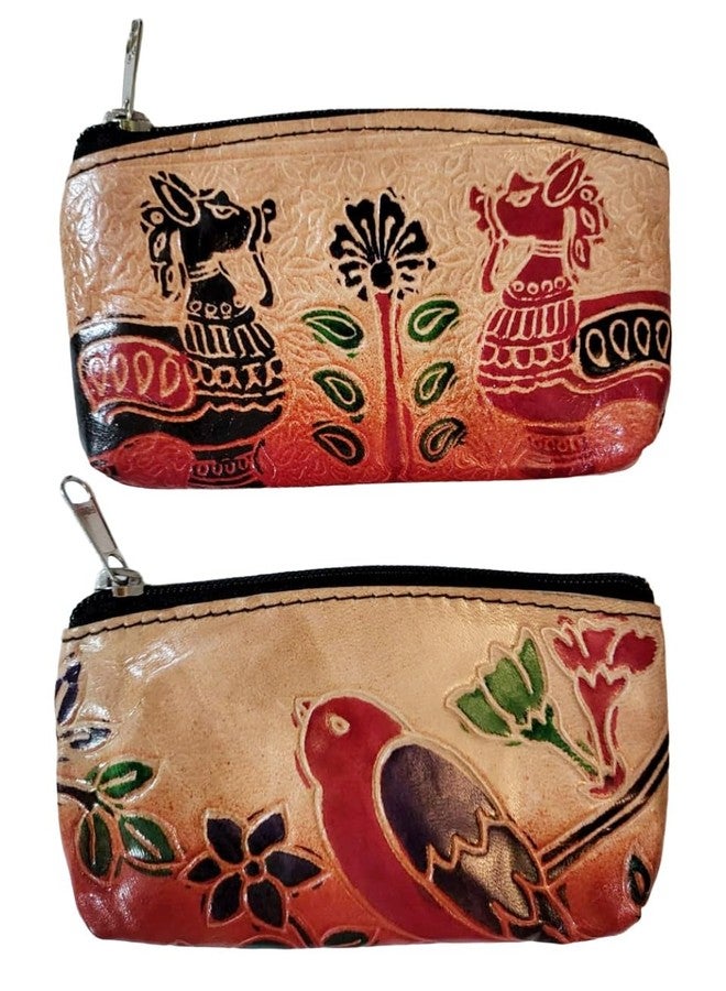 CLASSIQUE Shantiniketan Small Clutch Handpurse For Women (Pack Of 2) 5inch (Horse+Bird) - Image 1