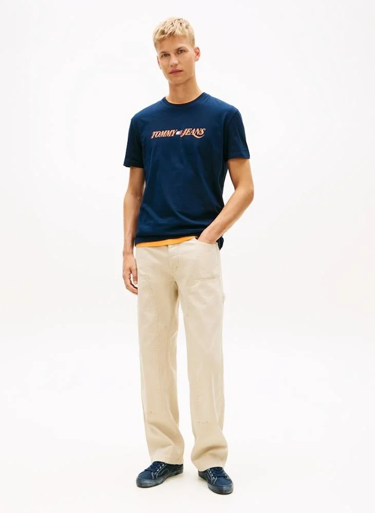 TOMMY JEANS  Logo Crew Neck Jersey T-Shirt for Men | Best Price UAE