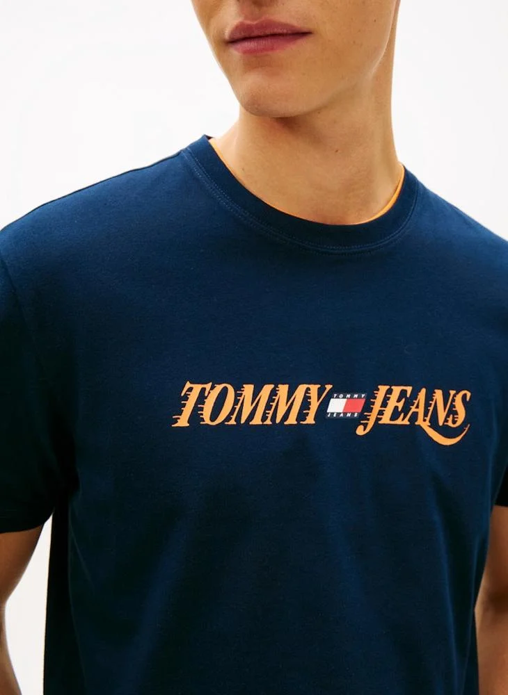 TOMMY JEANS  Logo Crew Neck Jersey T-Shirt for Men | Best Price UAE