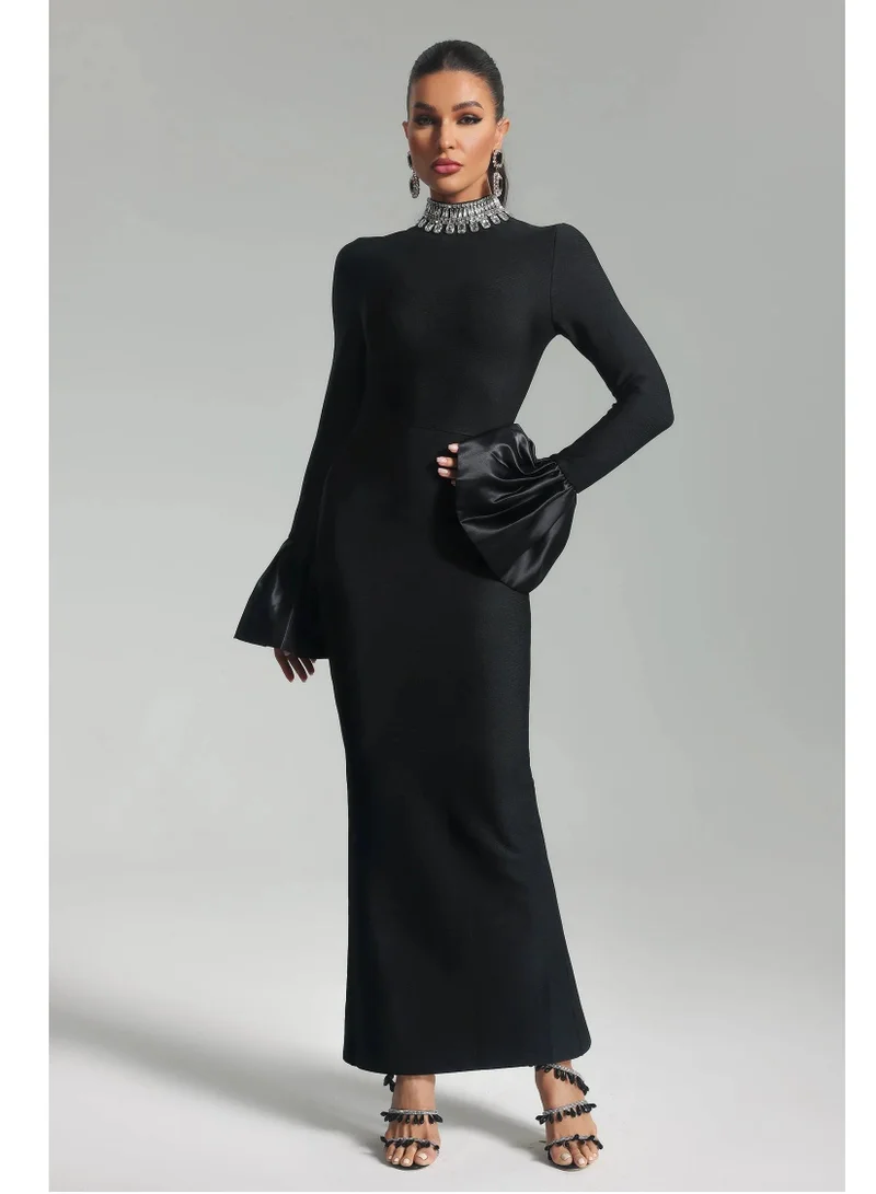 Virginie Diamante Bandage Maxi Dress