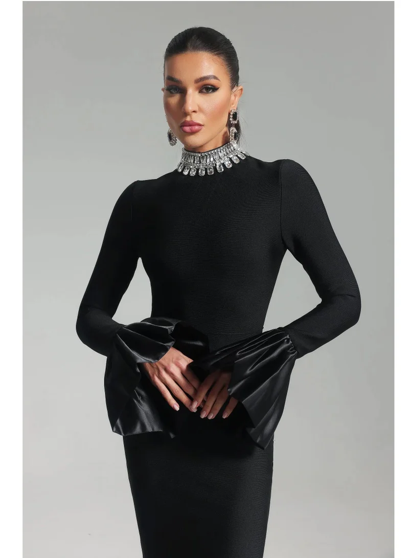 Bella Barnett Virginie Diamante Bandage Maxi Dress