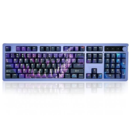 GUNMJO PBT Dye-Sublimation Shark Keycaps for Gaming Keyboard with Cherry Gateron Kailh MX Switches Mechanical Keyboard, OEM Profile 61/87 /Full 104 Keys US Layout Compatible Keys with 6.25U Space Bar - Image 1