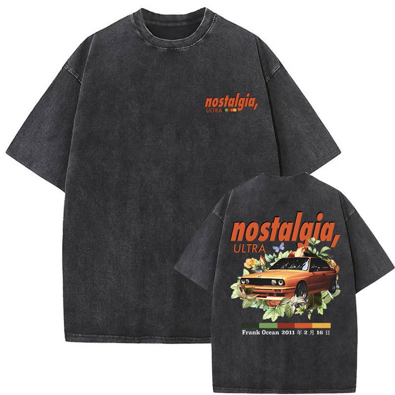 Washed Vintage Frank Fashion T-Shirts Blond Self Control Gra - Image 5