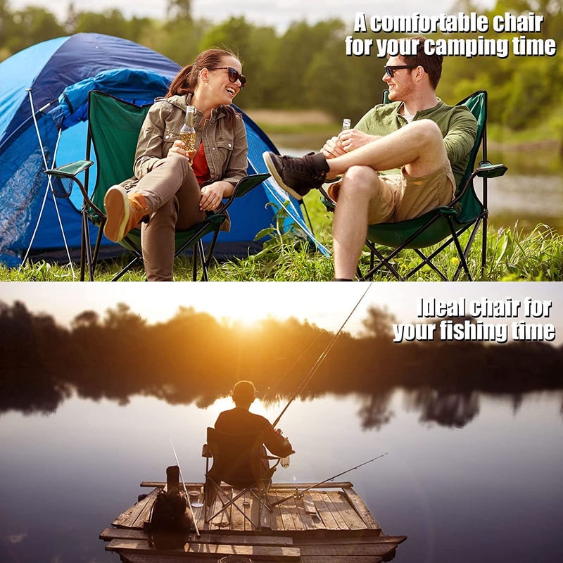 NYTRYD Portable Folding Chair with Cup Holder for Caravans Travel Fishing Camping Garden and Beach Storage Bag Included Multicolor - Image 3