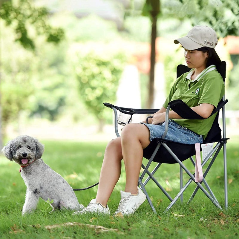 NYTRYD Portable Folding Chair with Cup Holder for Caravans Travel Fishing Camping Garden and Beach Storage Bag Included Multicolor - Image 2
