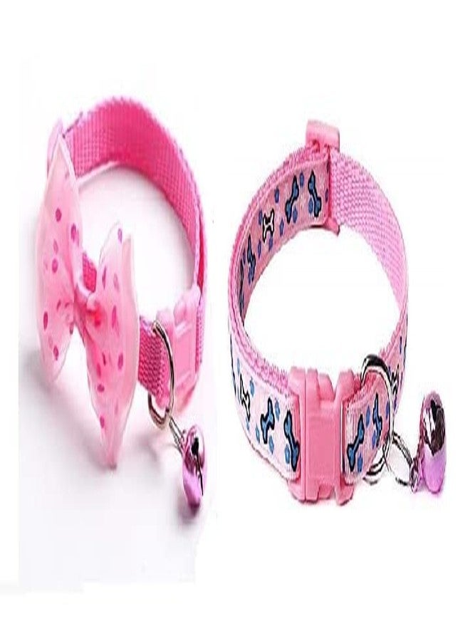 KittuPet طوق وربطة عنق للقطط من KittuPet مع جرس، مصنوع من النايلون، مقاس صغير (قد يختلف اللون) - Image 1