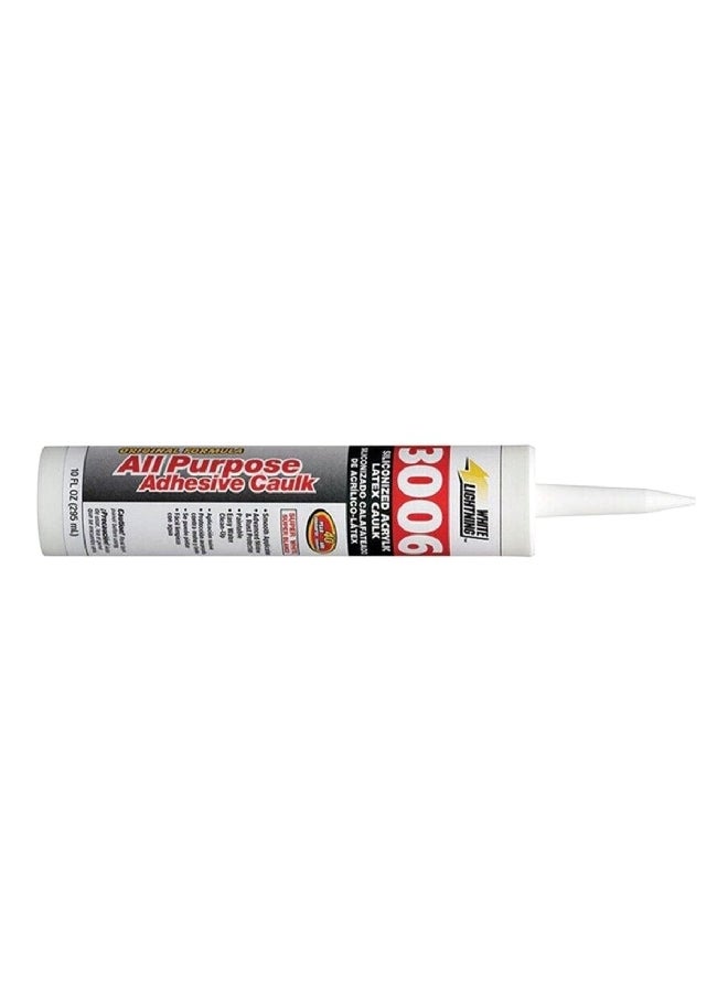 WHITE LIGHTNING All Purpose Adhesive Caulk White 10 oz 30060  - Image 2