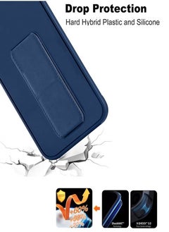 TIGER iPhone 16e 5G 2025 Hand Grip Foldable Magnetic Kickstand Wrist Strap Finger Grip with Built-In Iron Case Cover – Navy Blue, Durable Protection, Secure Grip, Adjustable Stand, Easy Access to Ports  - Image 5