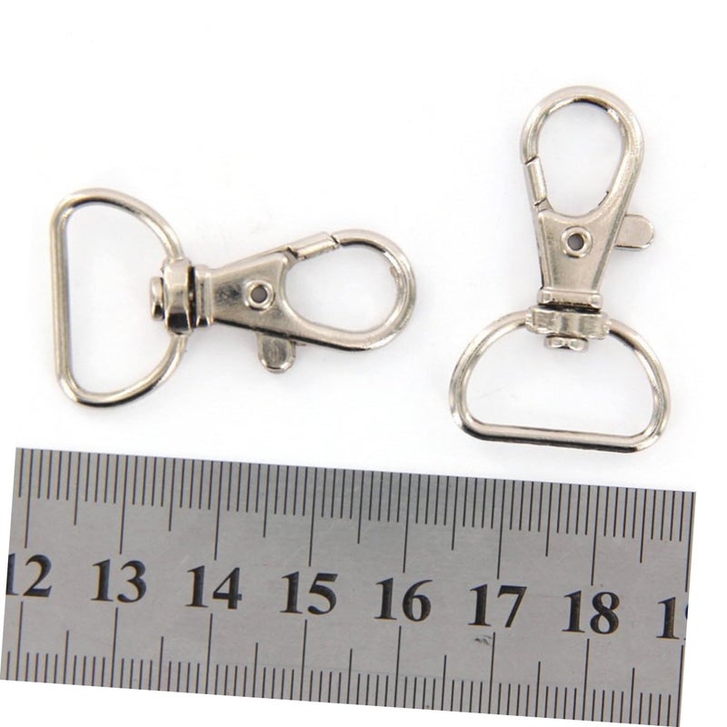10Pcs Metal Lobster Claw Snap Hooks Swivel Keychain 25mm Silver DIY Craft Accessory - Image 4