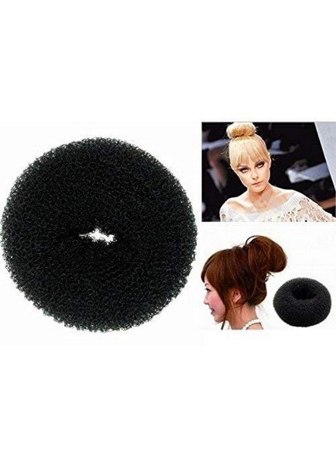 CHANDERKASH Pack of Black 6 Pcs (2small 2 medium 2 large) Bun Donuts For Bun Maker|Puff Juda Bun Shaper |Messy Bun Scrunchie - Image 4