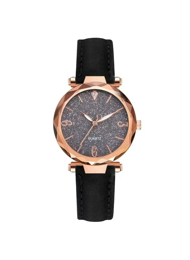 QUARTZ Womens Watch Gifts Set with Bracelet for Lady Female Girls Minimalist Slim Thin Casual Dress Analog Quartz Wrist Watches - Image 2