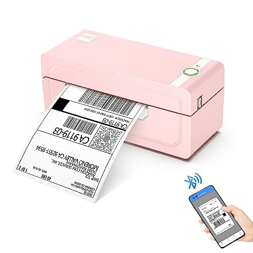 JADENS Bluetooth Thermal Label Printer 4x6, Pink Wireless Shipping Label Printer for Small Business & Packages, Compatible with iOS, Android, Mac, Windows, Amazon, Etsy, Ebay, Shopify - Image 1