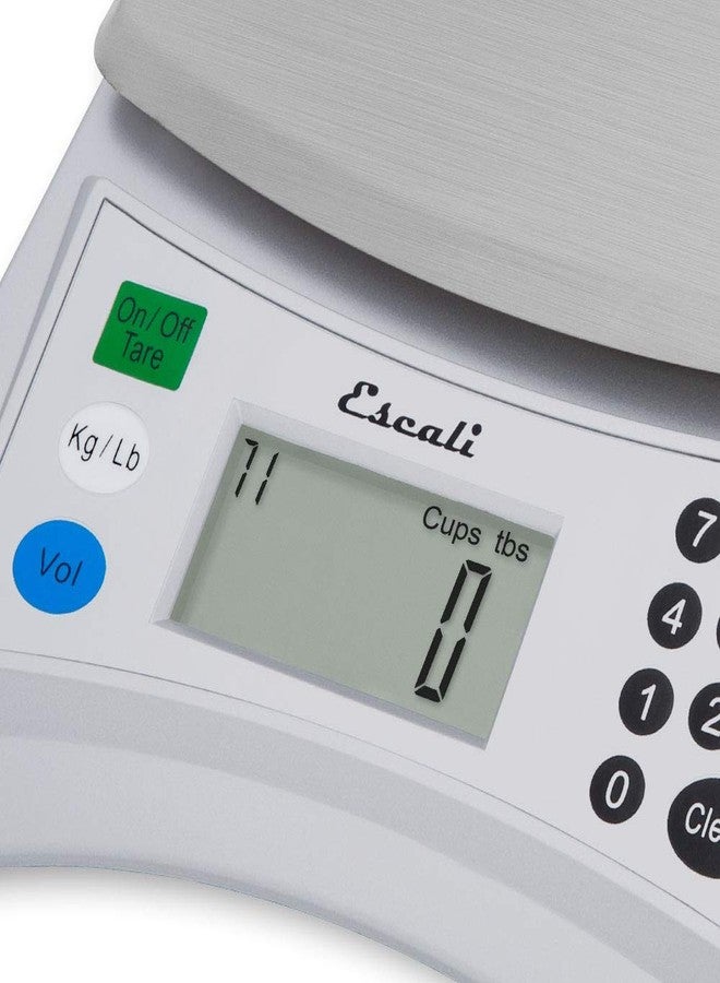 Escali Pana V136 Large Volume Measuring Kitchen/Baking/Cooking Scale, Preprogrammed With Over 150 Ingredients, LCD Digital Display, 13lb Capacity - Image 4