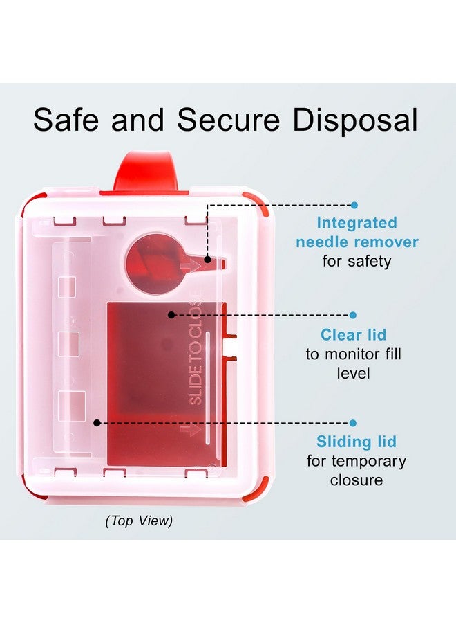 biobox Sharps Container Small - Sharps Containers for Home Use and Labs - Portable Needle Disposal and Travel Size Biohazard Bin - 1 Quart (Pack of 1) - Image 3