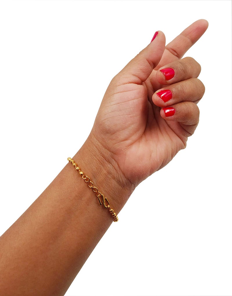 JHB GOLD PLATED ATTRACTIVE FASHION JEWELLERY BEADS BRACELETS FOR WOMEN'S AND GIRL'S - Image 4