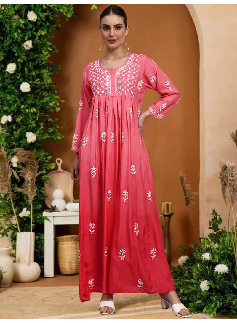 Alaya Hand Embroidered Chikankari Muslin Jalabiya-AL4110