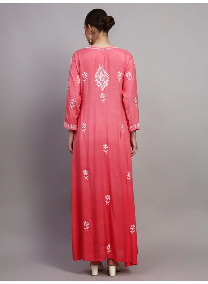 Alaya Hand Embroidered Chikankari Muslin Jalabiya-AL4110
