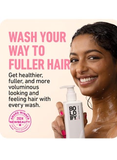 Boldify Hairline Powder (Auburn) + Shampoo: Boldify Bundle: Root Touchup Hair Loss Powder and Natural Volumizing Shampoo for Fine Hair.  - Image 4