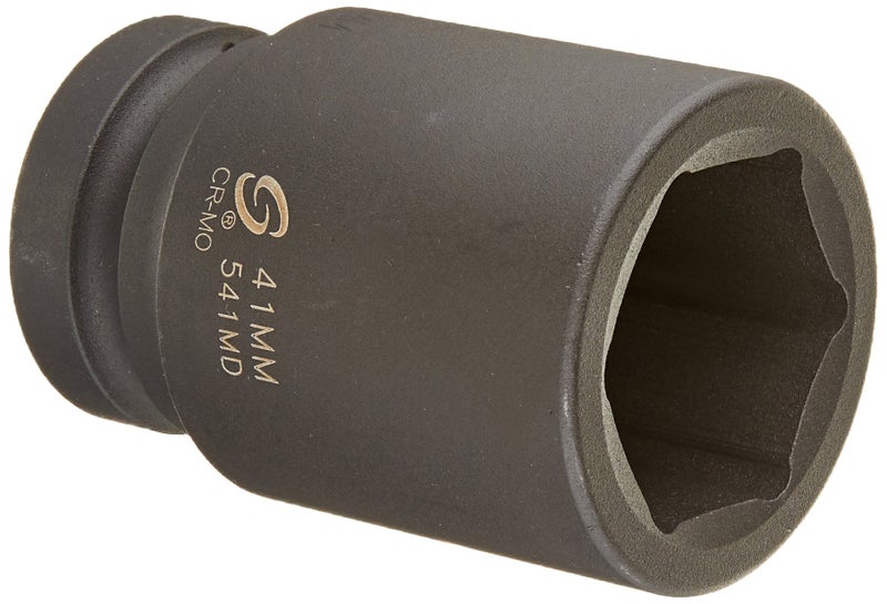 SUNEX TOOLS 541MD 1" Drive Deep 6 Point Impact Socket 41mm