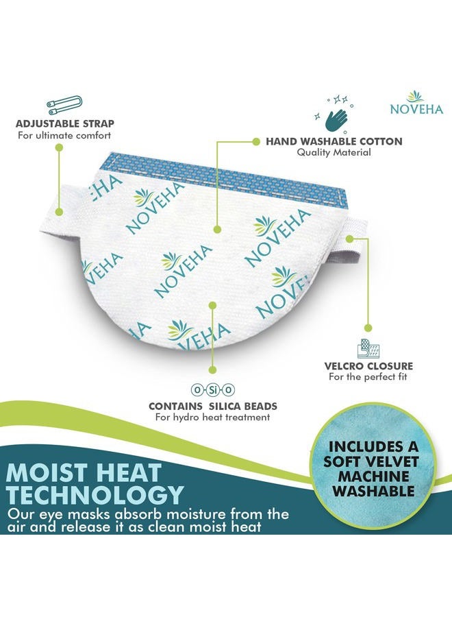 NOVEHA EXPRESS Warm Compress Individual Eye Mask | Moist Hot Technology For Sensitive Dry Eyes - Relieves Stye & Pink Eye - Reusable Heat Water Treatment for Irritated Eyes and Eyelid Lumps - Image 2