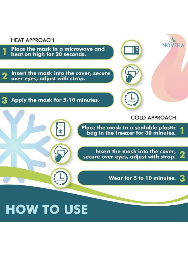 NOVEHA EXPRESS Warm Compress Individual Eye Mask | Moist Hot Technology For Sensitive Dry Eyes - Relieves Stye & Pink Eye - Reusable Heat Water Treatment for Irritated Eyes and Eyelid Lumps - Image 4