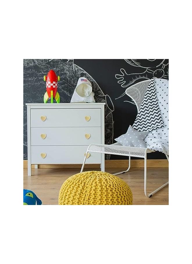 PROMASS promass Heart Shape Brass Drawer Knobs, Zinc Alloy Cabinet Pulls for Kitchen, Bathroom & Closet, Modern 6 pcs Hardware Set  - Image 4