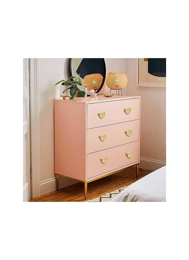 PROMASS promass Heart Shape Brass Drawer Knobs, Zinc Alloy Cabinet Pulls for Kitchen, Bathroom & Closet, Modern 6 pcs Hardware Set  - Image 5