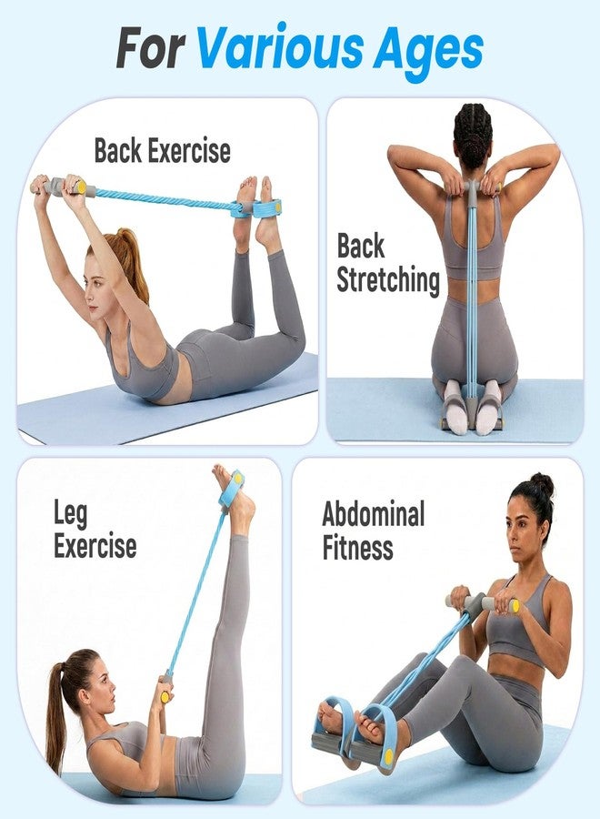 Asnomy Band Set - 8-Tubes Pedal Resistance Band with Handle, Ankle Resistance Band with Figure 8 Resistance Band for Strength Exercises, Training for Stretching The Abdomen,Waist,Arms and Legs - Image 5