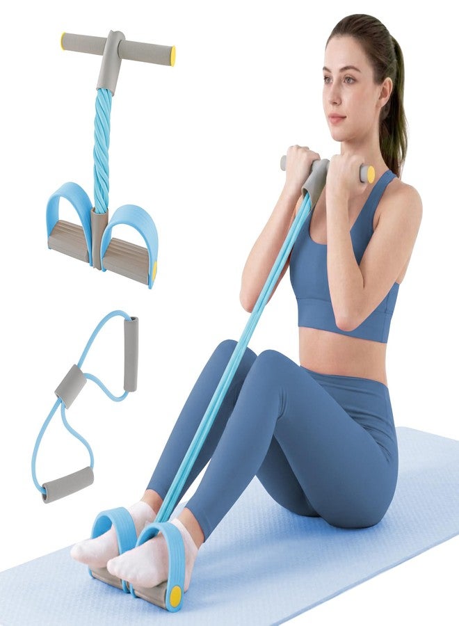 Asnomy Band Set - 8-Tubes Pedal Resistance Band with Handle, Ankle Resistance Band with Figure 8 Resistance Band for Strength Exercises, Training for Stretching The Abdomen,Waist,Arms and Legs - Image 1