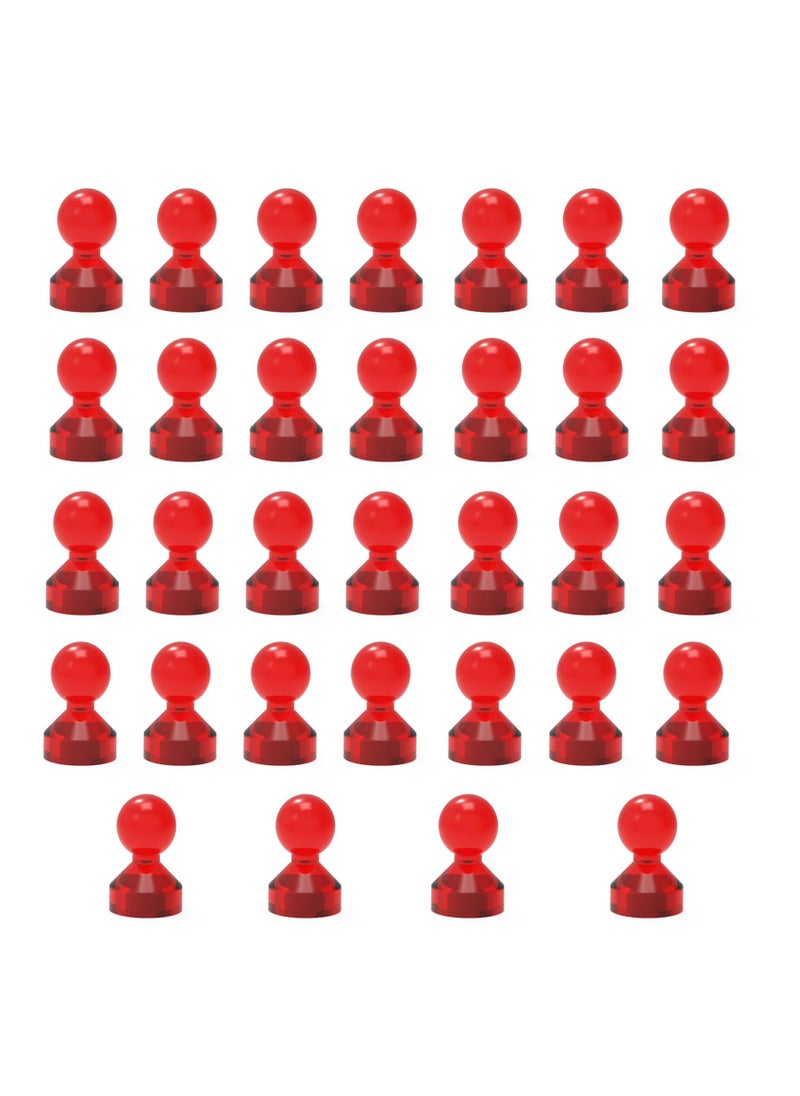 MHDMAG MHDMAG Magnetic Push Pins Powerful Push Pin Magnets for Fridge Whiteboards Calendars Maps in School  Office Pack of 32Red 