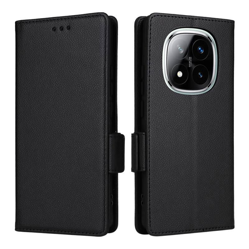 MS TPU Protective Case for Redmi Note 14 with Card Holder and Lanyard plus Kickstand plus Scratch Resistant in Black - Image 5