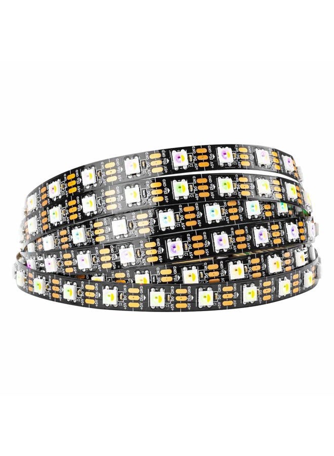 BTF-LIGHTING RGBW RGB+Cool White SK6812 (Similar WS2812B) Individually Addressable 16.4ft 60LEDs/Pixels/m Flexible 4 Colors in 1 LED Dream Color LED Strip IP30 Non-Waterproof DC5V Black PCB - Image 1
