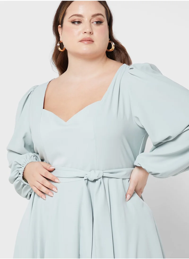 Ella Plus Layered Fit & Flare Dress
