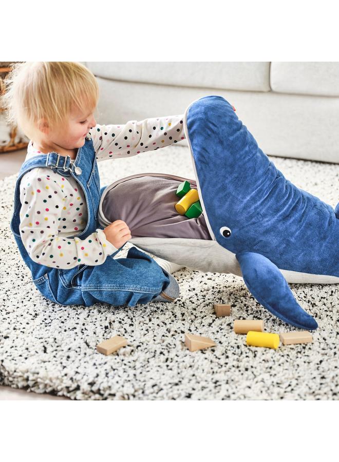 زبون لعبة ناعمة، الحوت الأزرق، 100 سم - Image 5