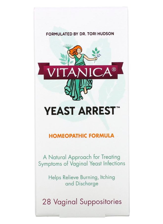 Vitanica Yeast Arrest 28 Vaginal Suppositories 