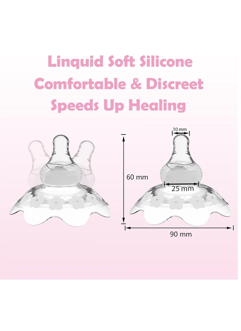 VIUAUAX - Nipples Shield for Breastfeeding, Breastfeeding Nipples Shield with Storage Box, Nipple Shield with BPA and BPS Free, Nipple Shields for Nursing Newborn with Inverted and Sore Nipple - Image 1