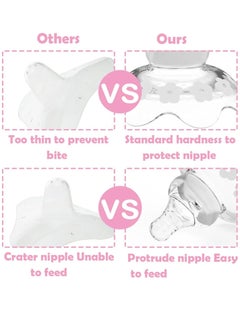 VIUAUAX Nipples Shield for Breastfeeding, Breastfeeding Nipples Shield with Storage Box, Nipple Shield with BPA and BPS Free, Nipple Shields for Nursing Newborn with Inverted and Sore Nipple  - Image 5