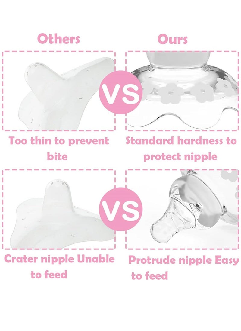 VIUAUAX - Nipples Shield for Breastfeeding, Breastfeeding Nipples Shield with Storage Box, Nipple Shield with BPA and BPS Free, Nipple Shields for Nursing Newborn with Inverted and Sore Nipple - Image 1