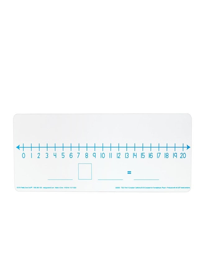 Really Good Stuff Number Line Dry Erase Boards - Two-Sided Boards Feature 0-10 Number Line On One Side, 0-20 On The Other, Write and Wipe, 12”x4” (Set of 6), Number Line for Students - Image 5