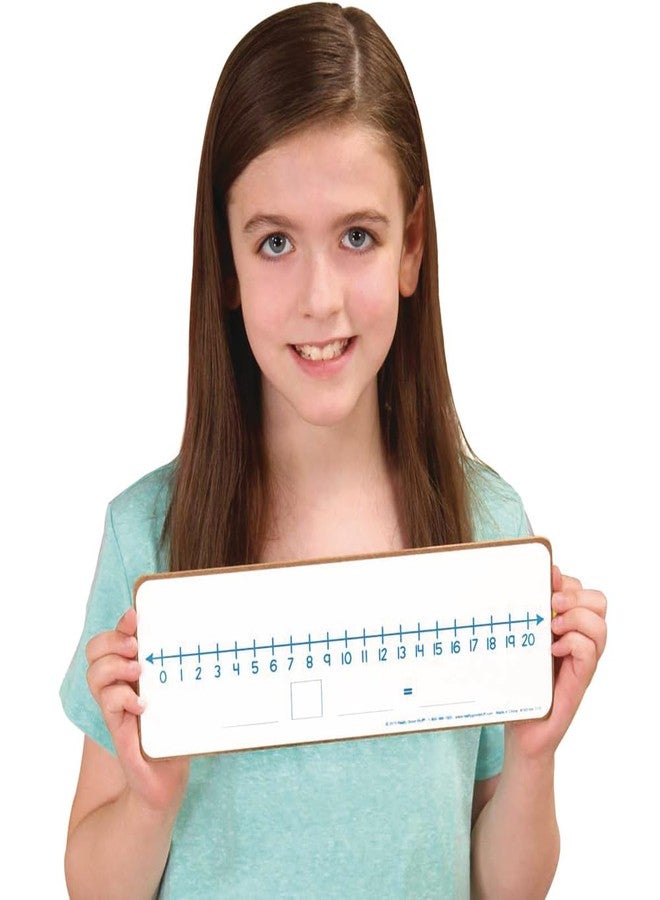 Really Good Stuff Number Line Dry Erase Boards - Two-Sided Boards Feature 0-10 Number Line On One Side, 0-20 On The Other, Write and Wipe, 12”x4” (Set of 6), Number Line for Students - Image 3
