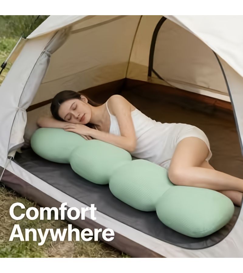 Ice Silk Blue Multifunctional Reading Pillow High Resilience Cervical Lumbar Support Pressure Relief - Image 5