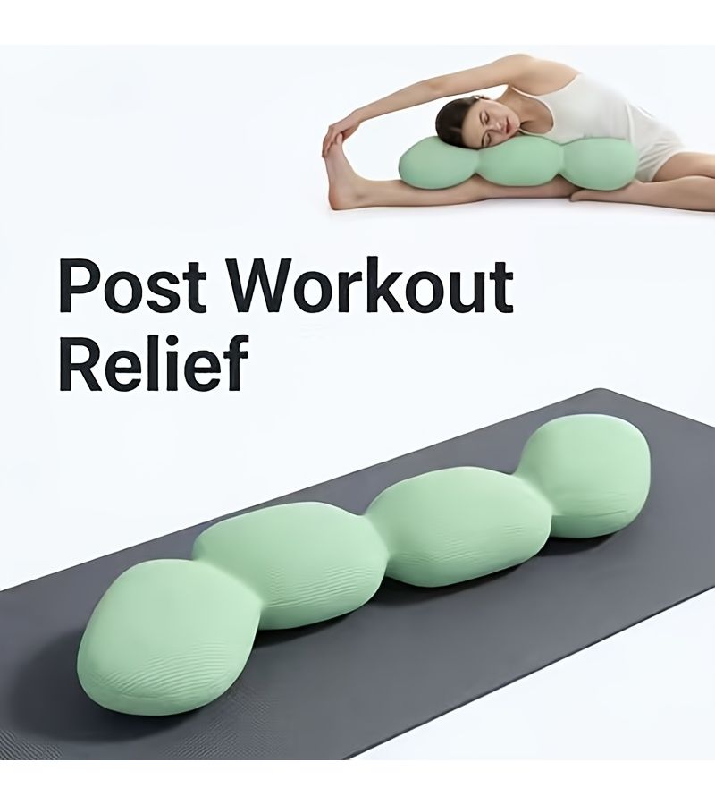 Ice Silk Blue Multifunctional Reading Pillow High Resilience Cervical Lumbar Support Pressure Relief - Image 4