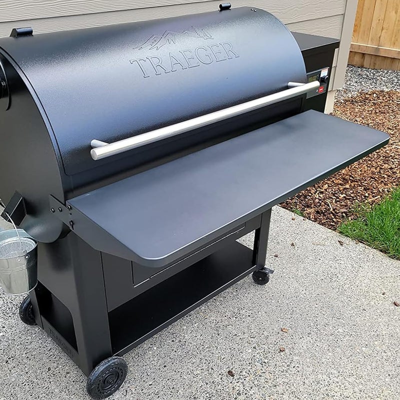 Utheer Folding Front Shelf for Traeger Pro 34, Century 885, Texas Elite 34 Pellet Grills, BAC363 Grill Accessory 37" x 12", Heavy-Duty Steel Table Supports 60 LBS, Foldable Prep & Storage Station - Image 3